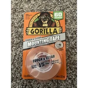 Gorilla Mounting Tape 60 Inches Tough And Clear Indoor Outdoor 6065003